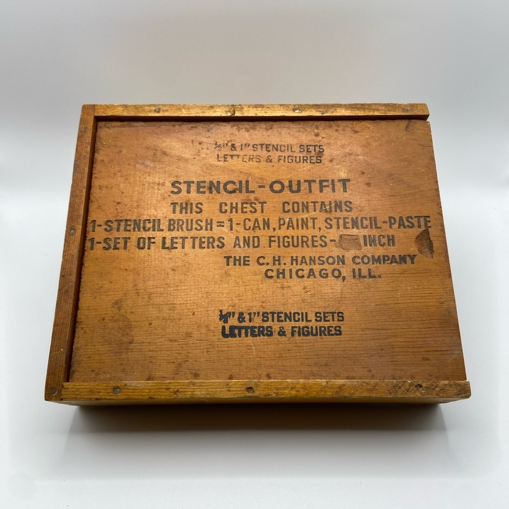VINTAGE WWII Era Stencil Kit U.S. Outfit C.H. Hanson Co